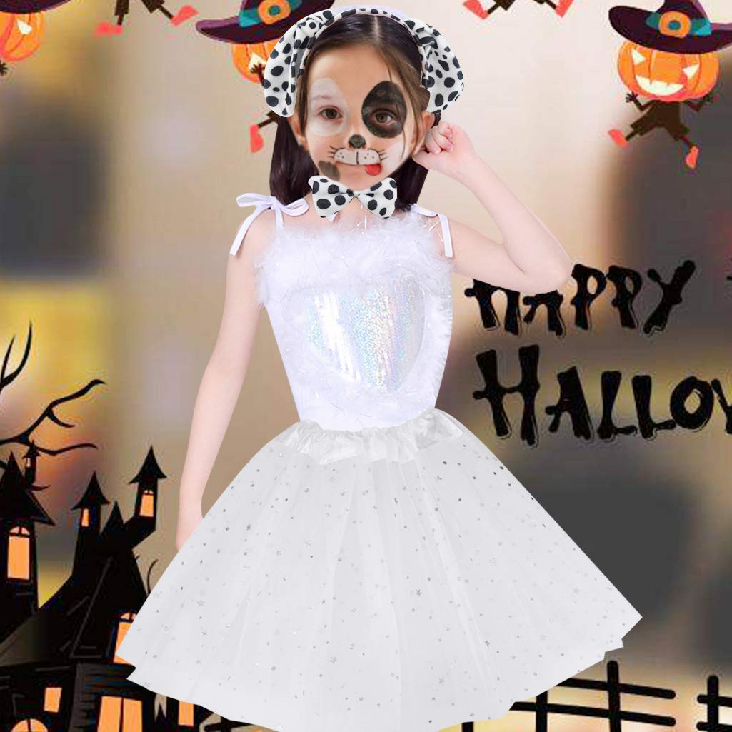 Dxhycc Dalmatian Costume Set for Kids – Ears, Bowtie, Tail & Tutu