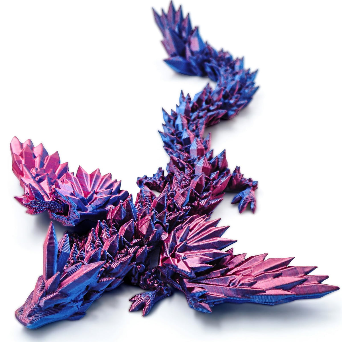 Dxldfks 3D Printed Dragon with Wings – 9-Inch Articulated Gradient Desk Decor
