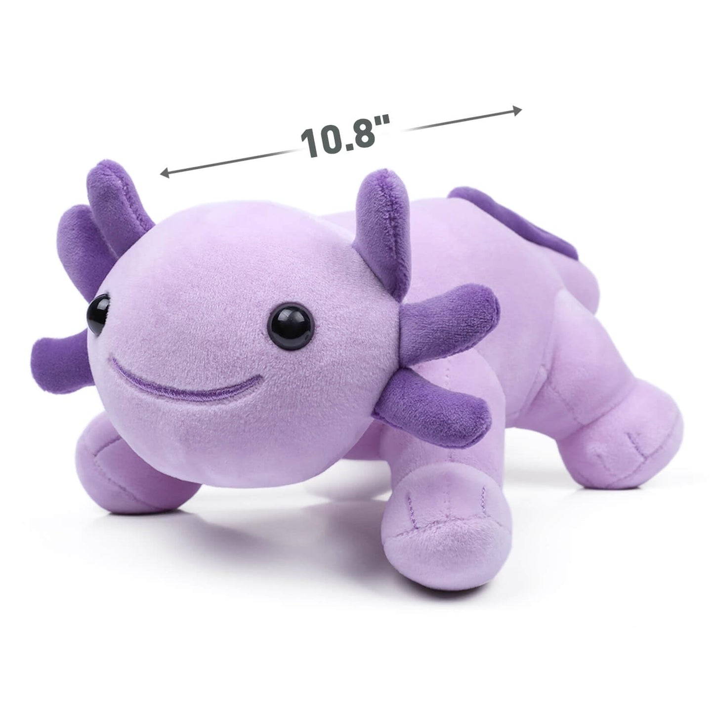 DYBFONO Axolotl Plush Toy – 10.8-Inch Soft Kawaii Pillow (Purple)