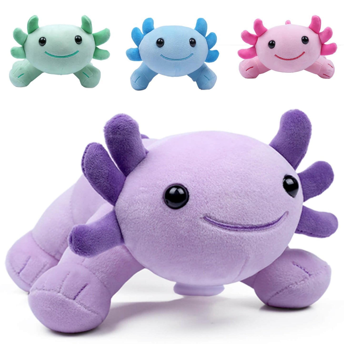 DYBFONO Axolotl Plush Toy – 10.8-Inch Soft Kawaii Pillow (Purple)
