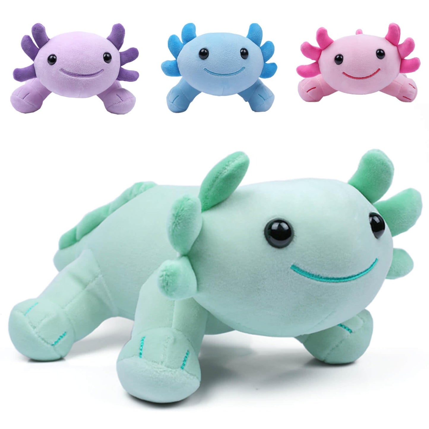 DYBFONO Axolotl Plush Toy – 10.8-inch Soft Cute Salamander Stuffed Pillow for Kids