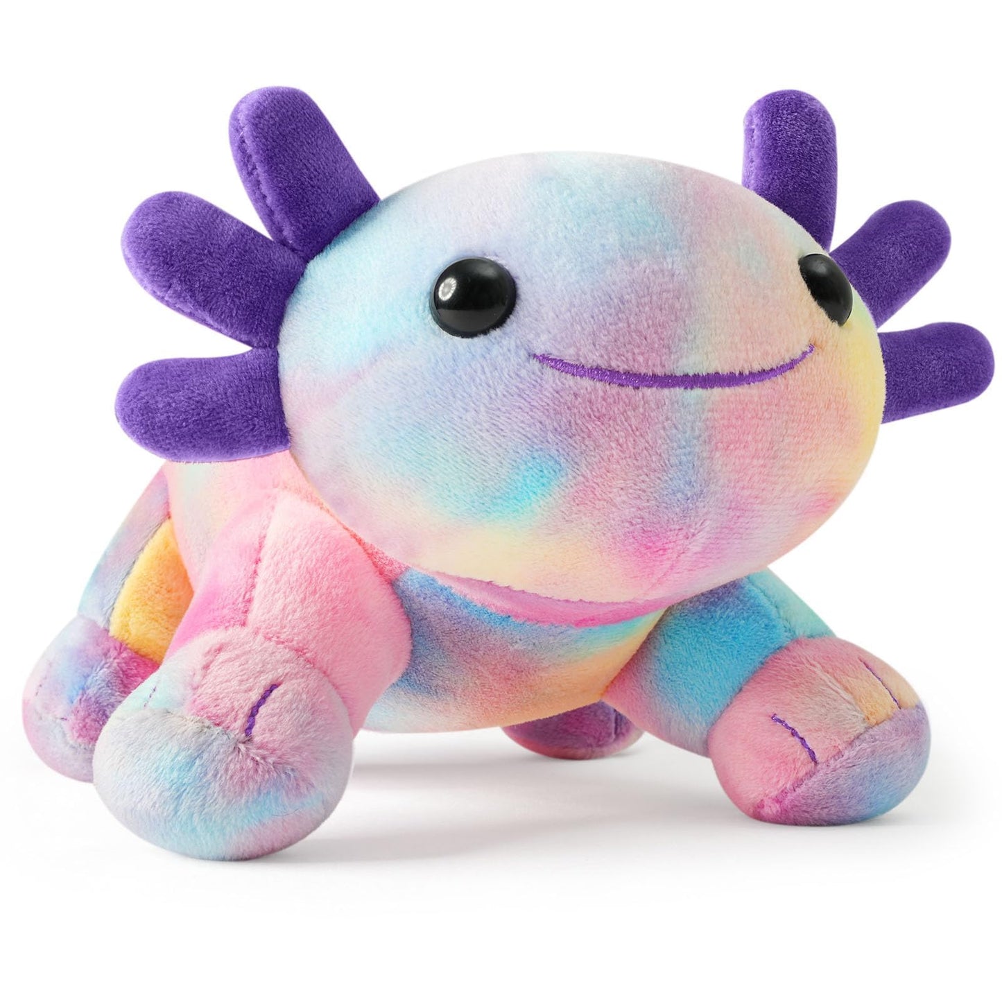 DYBFONO Axolotl Plush Toy - 10.8 Inch Soft Cotton Pillow, Multicolored Kawaii Gift