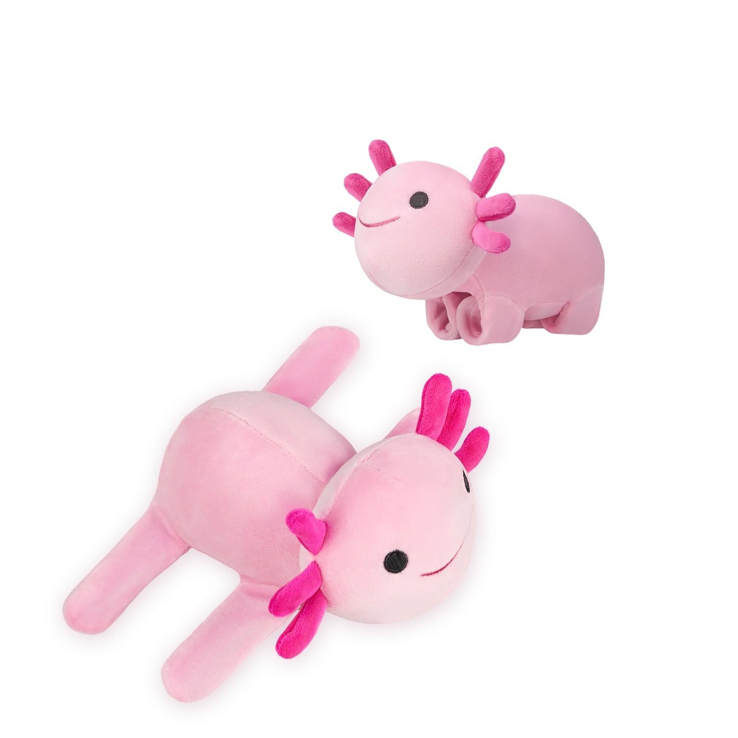 DYBFONO Huggers Axolotl Slap Bracelet – Plush Wrist Buddy for Kids (Pink)
