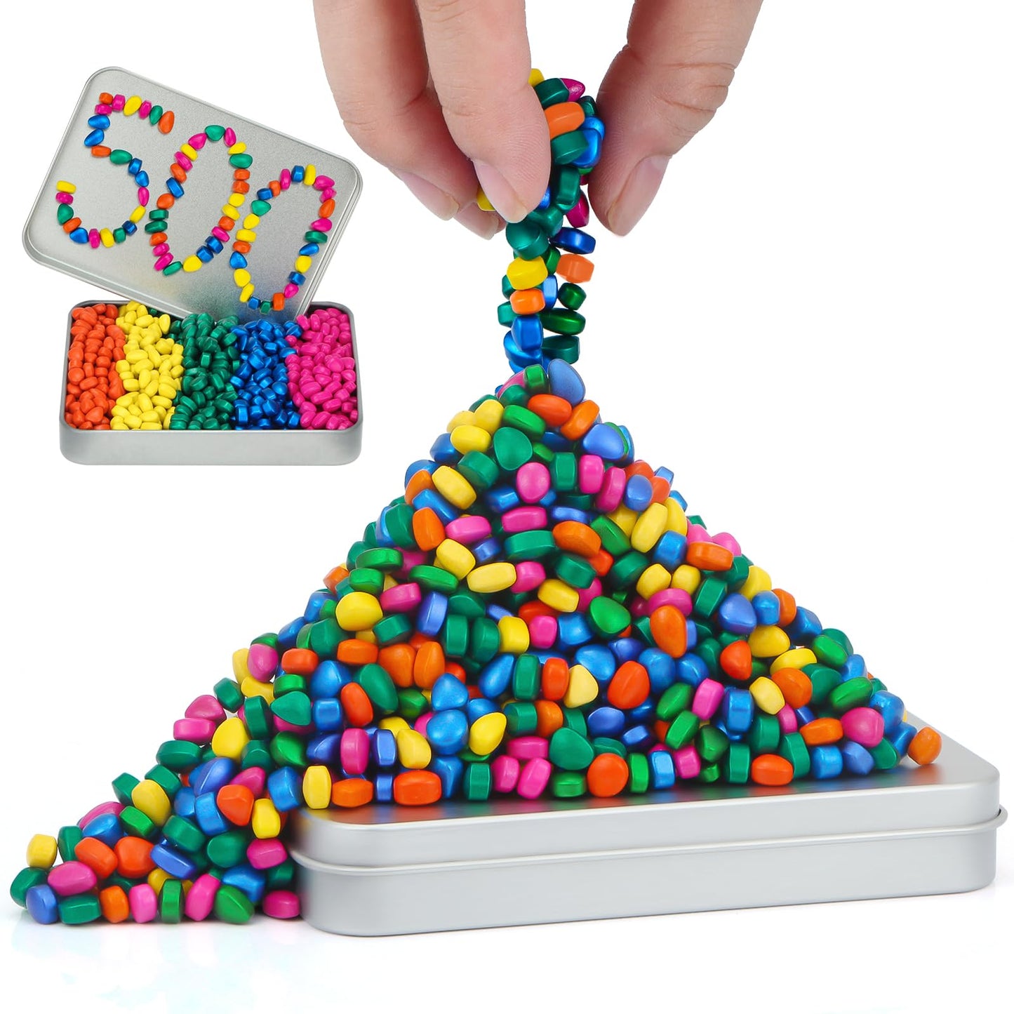 DYRDM 500+ Ferrite Putty Multicolor – Sensory Stones for Desk Focus & Stress Relief
