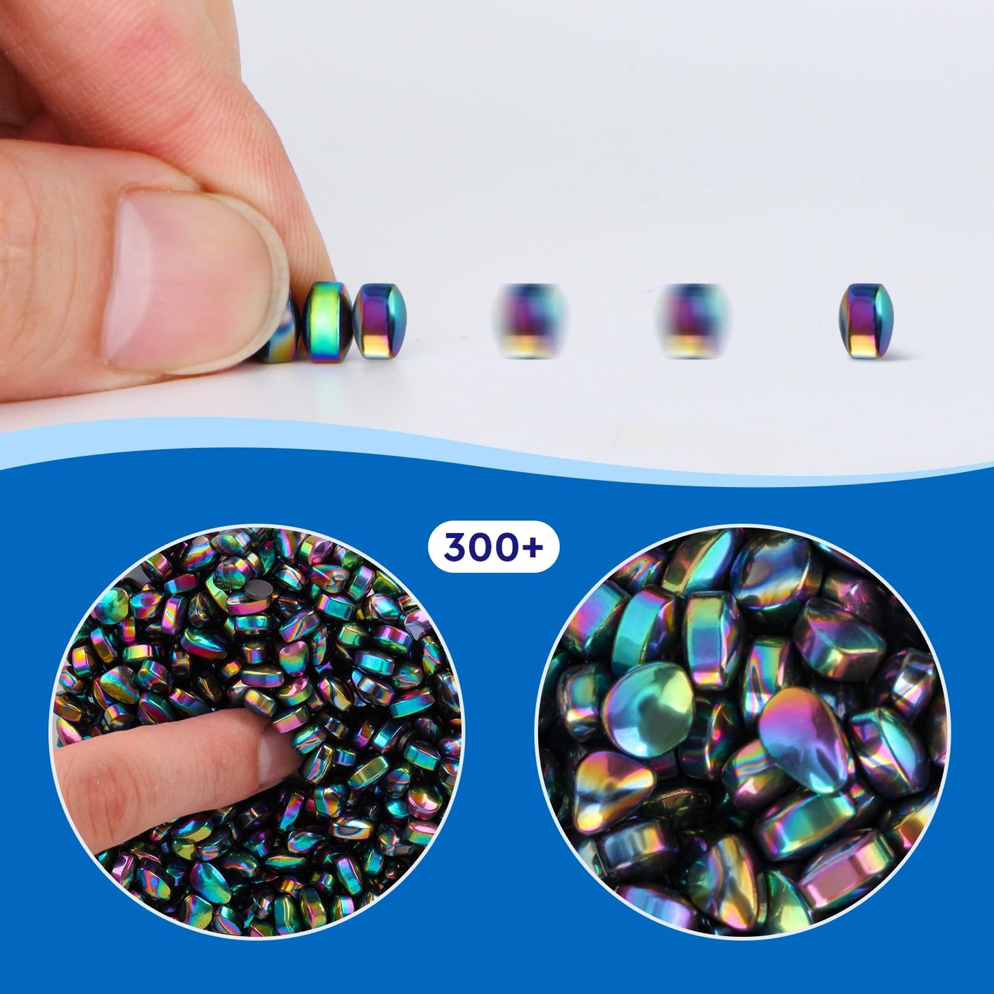 DYRDM 300+ Original Ferrite Putty – Colorful Sensory Stones for Desk Focus, Stress Relief & Gift-Ready