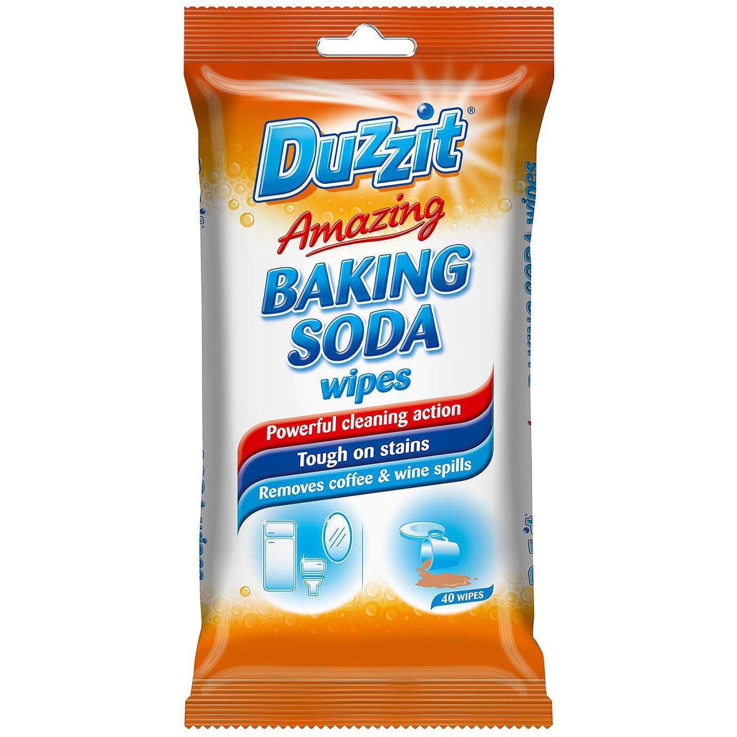 Duzzit Amazing Baking Soda Wipes - 1 Pack of 40 wipes