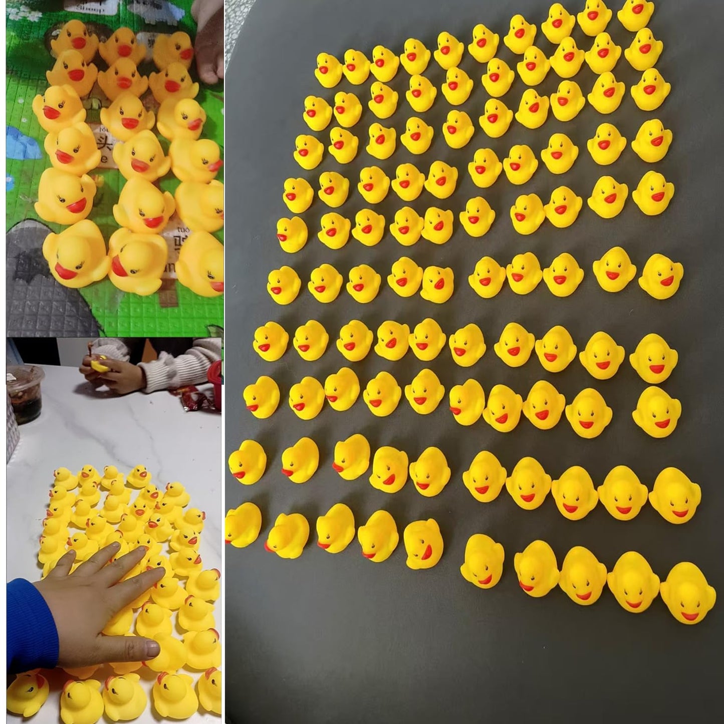 DZTIAN 31-Piece Float & Squeak Rubber Duck Bath Toys for Kids