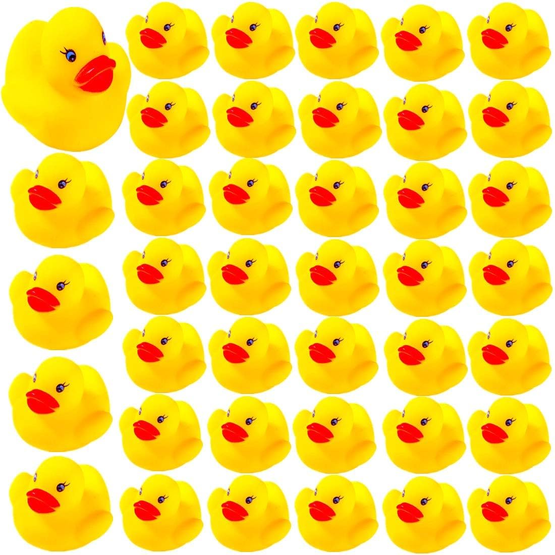 DZTIAN 51-Piece Float & Squeak Rubber Ducks Bath Toys for Kids