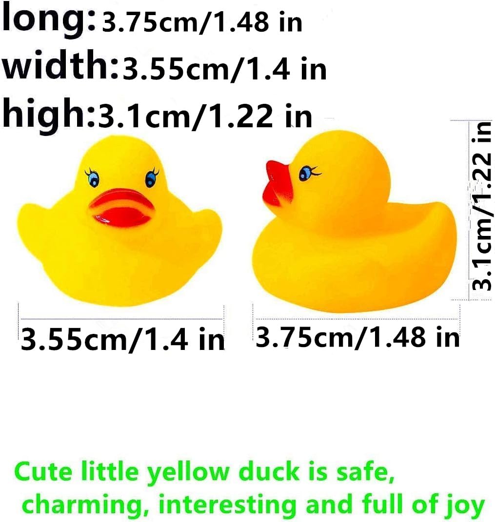 DZTIAN 51-Piece Float & Squeak Rubber Ducks Bath Toys for Kids