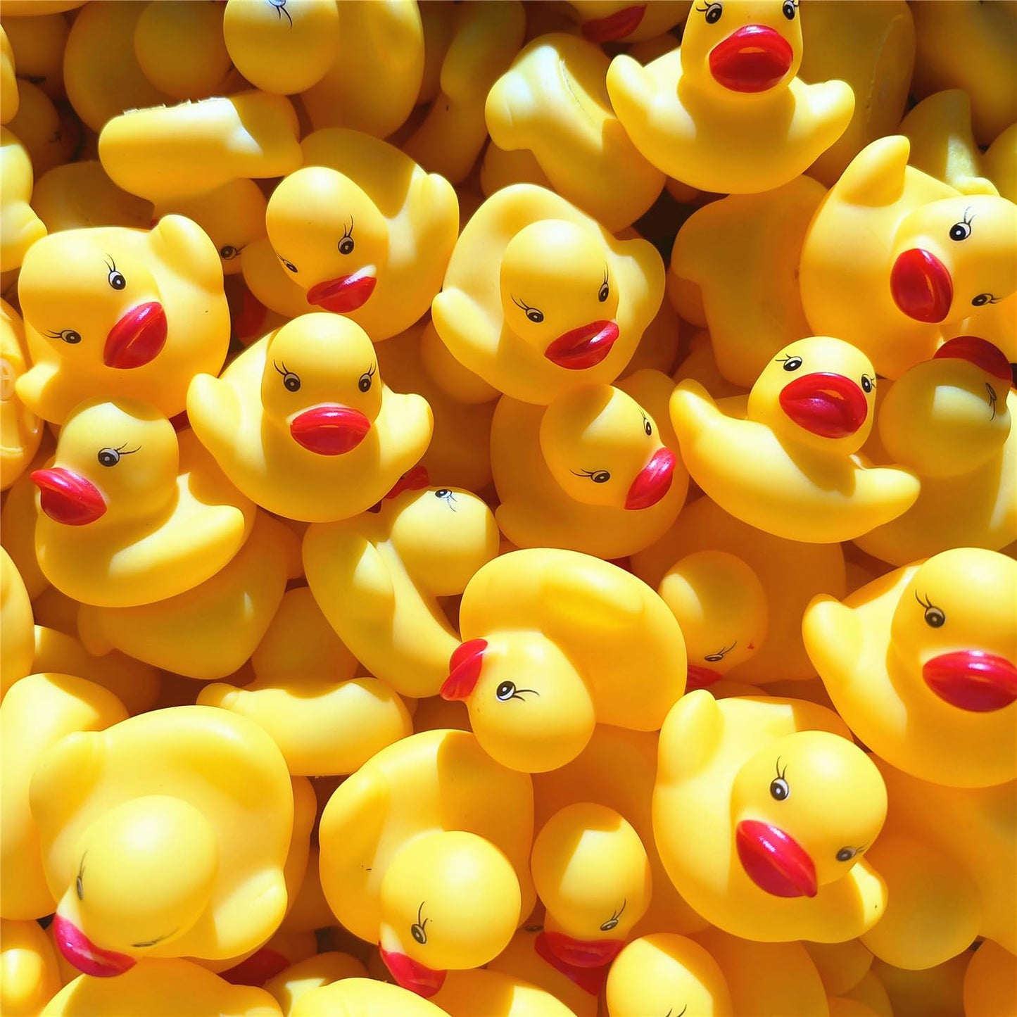 DZTIAN 51-Piece Float & Squeak Rubber Ducks Bath Toys for Kids