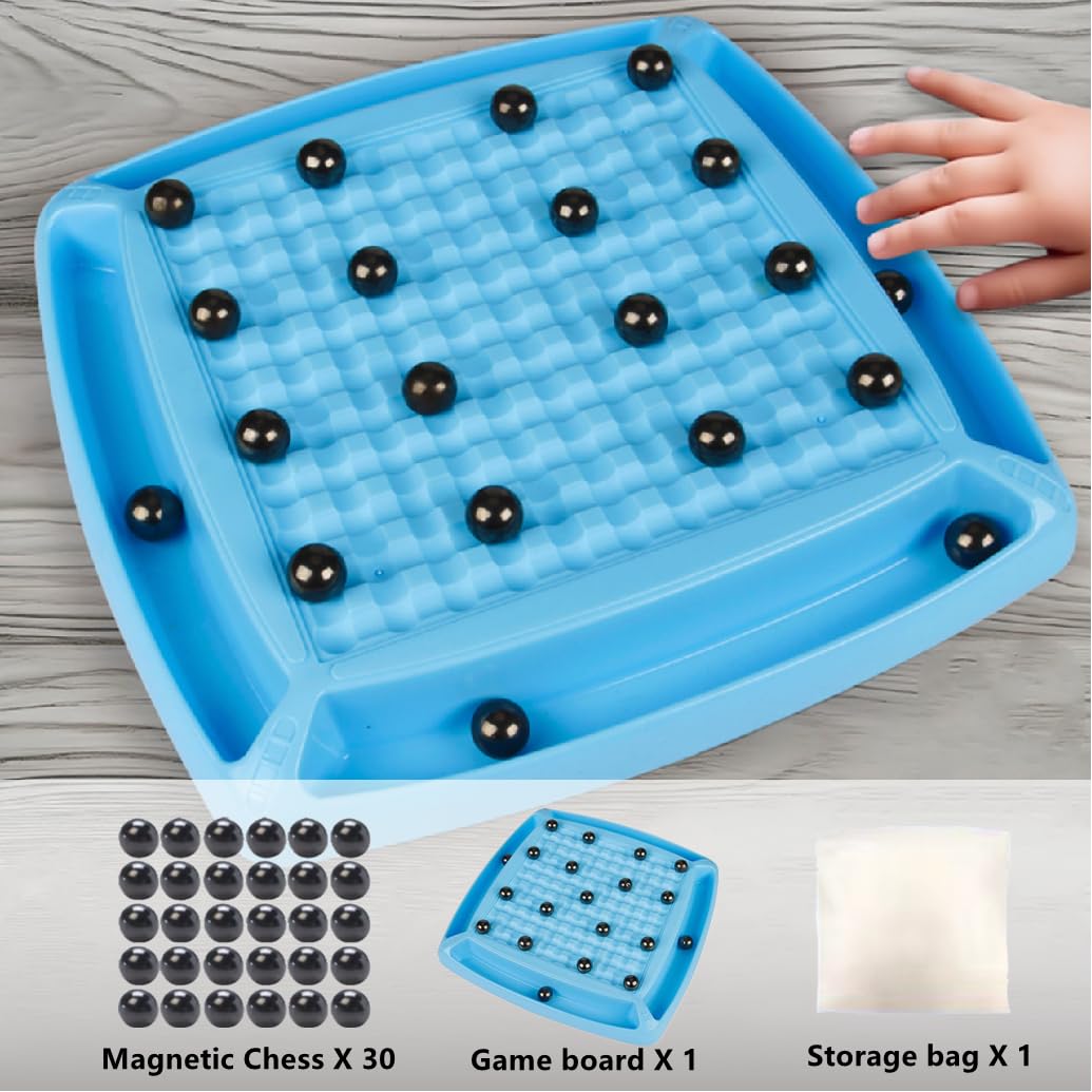 DZX Magnetic Chess Game – Portable 30-Stone Magnetic Chess Set for Tabletop Play