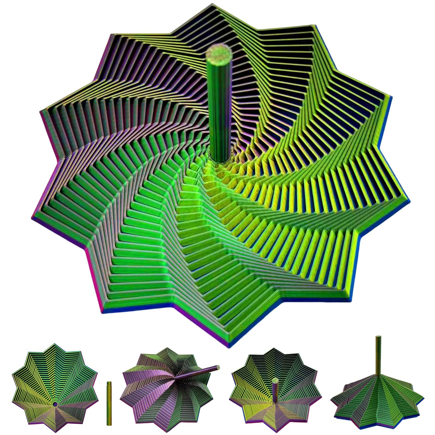 DZZ 3D Printed Expanded Sensory Fidget Star – Stress Relief Toy for Adults