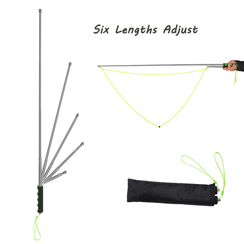 E-Know Bubble Wand – 3 Style Giant Bubbles with Telescopic Stainless Steel Handle for Outdoor Fun