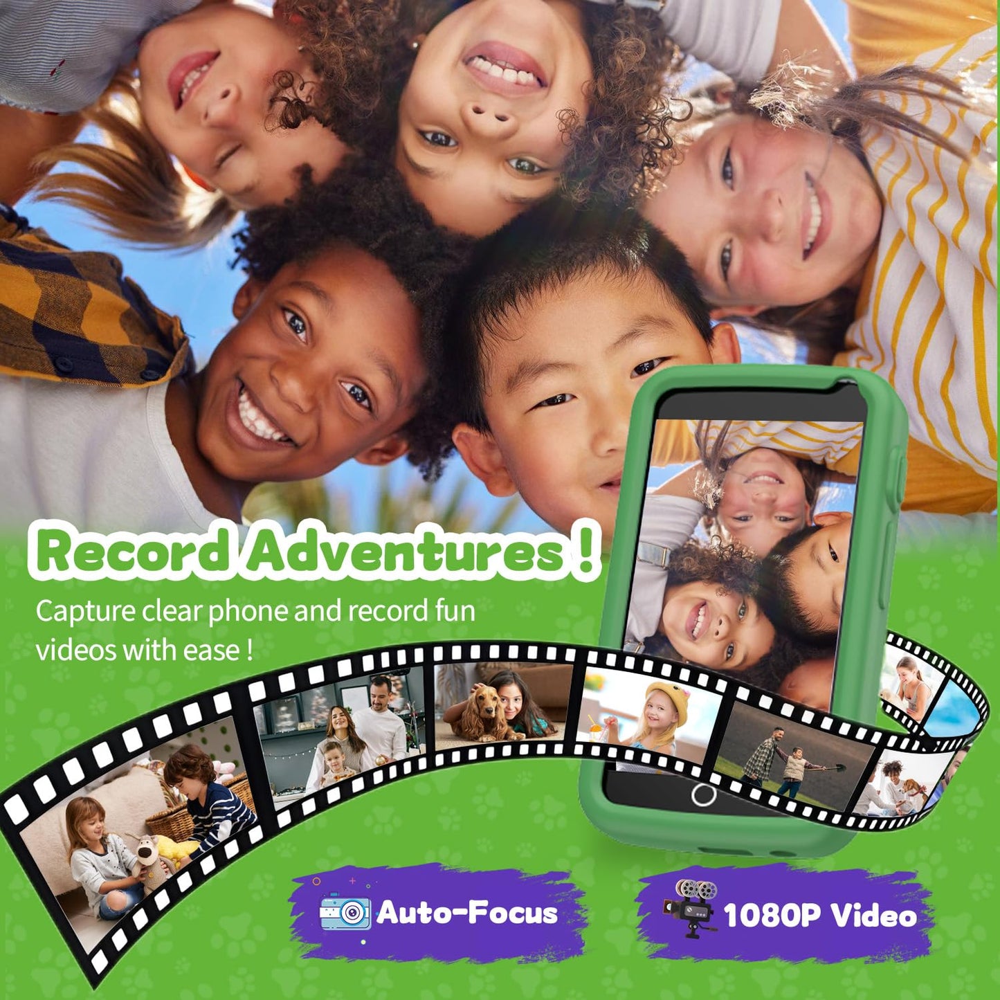 E teacher Kids Smartphone Toy – 3.97-inch Touchscreen, 200+ Puzzle Games, Music Player | Safe Play Phone for Ages 3-12