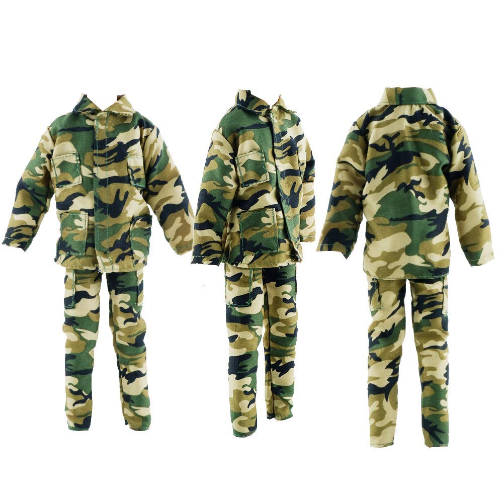 E-TING 10-Item Fantastic Pack: 5 Casual Wear Sets + 5 Shoes for 12-Inch Boy Doll (Random Style)