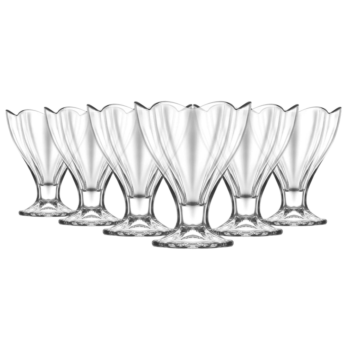 250ml Lily Glass Ice Cream Bowls - Pack of Six