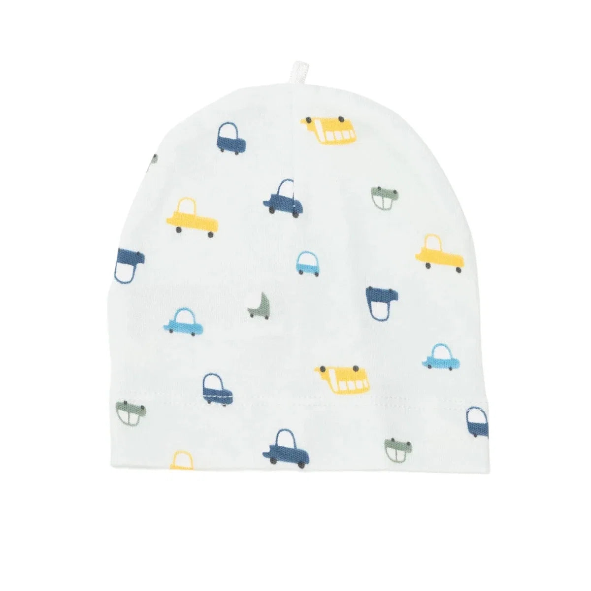 HelloBaby Boys Body-Footed Bottom-Hat Vehicles with Poppers Crew Neck Long Leg Long Sleeve - Light Blue