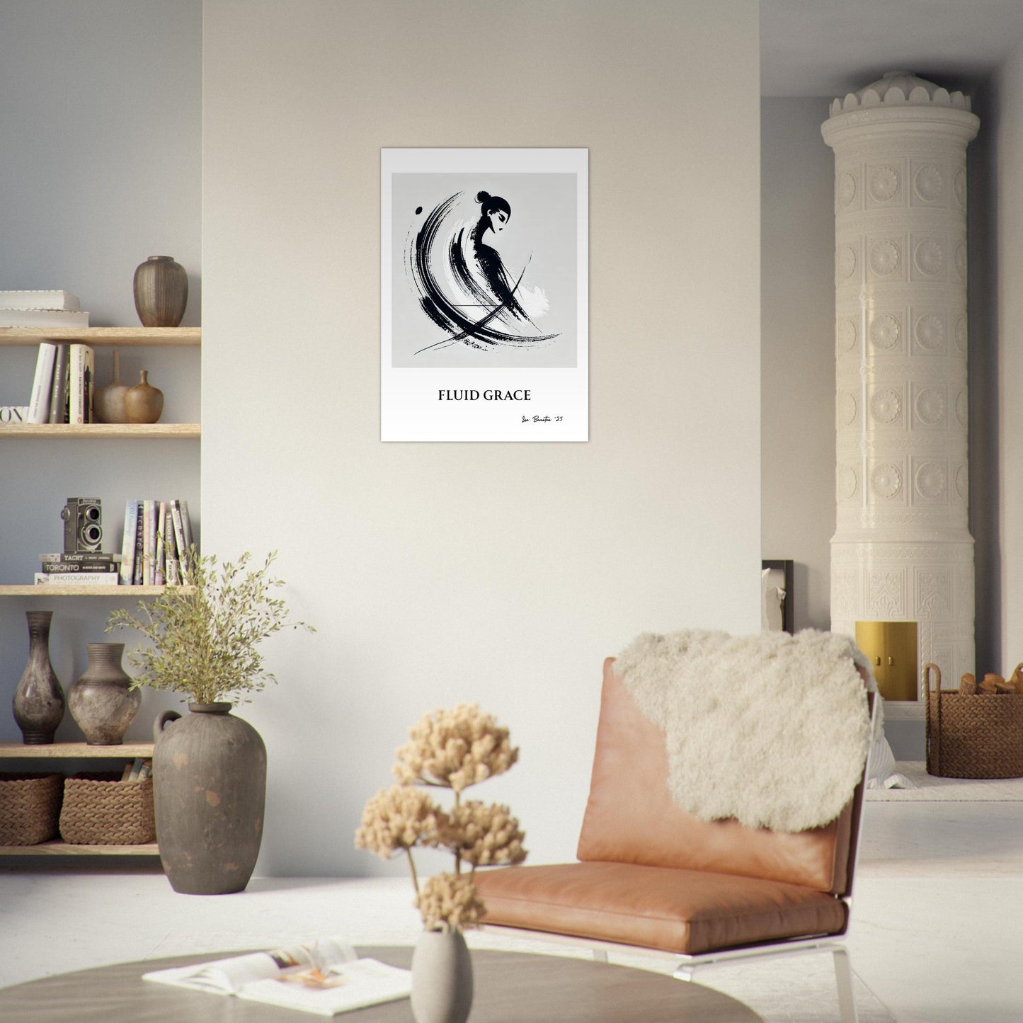 Minimalist Ink Brush Wall Art Print