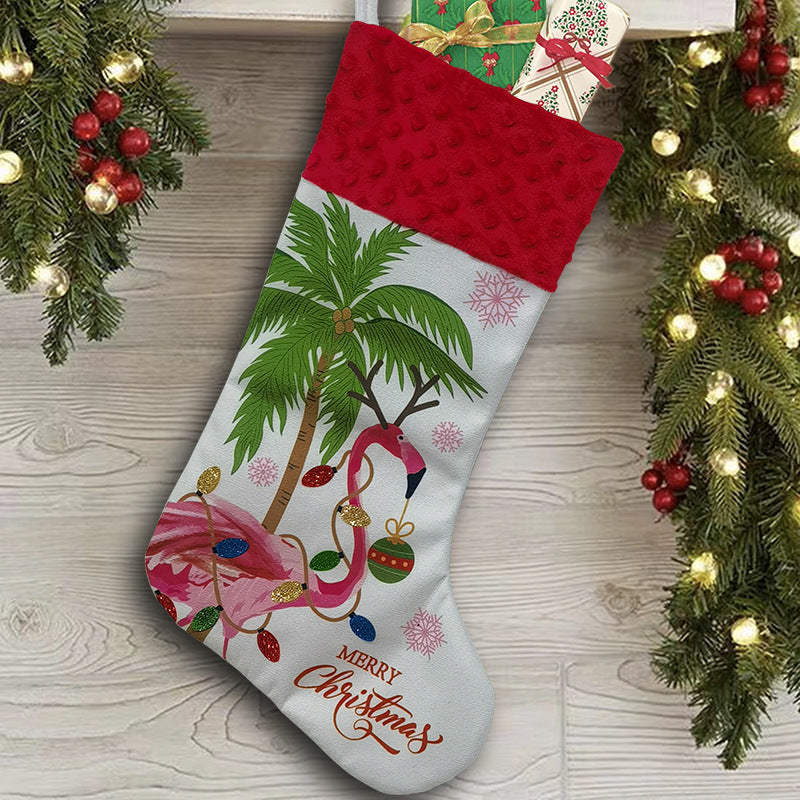 Flamingo Christmas Stockings Holiday Decoration Pendant