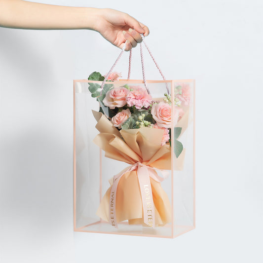 Border Handbag Transparent Hand Carrying Flower Bag