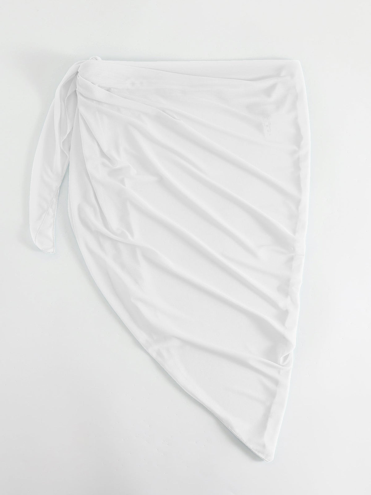 Asymmetrical-cut Sun-protective Sexy Solid-color Beach Dress