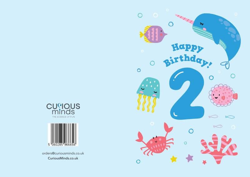 Happy Birthday Card - Age 2 (105 x 148 mm)