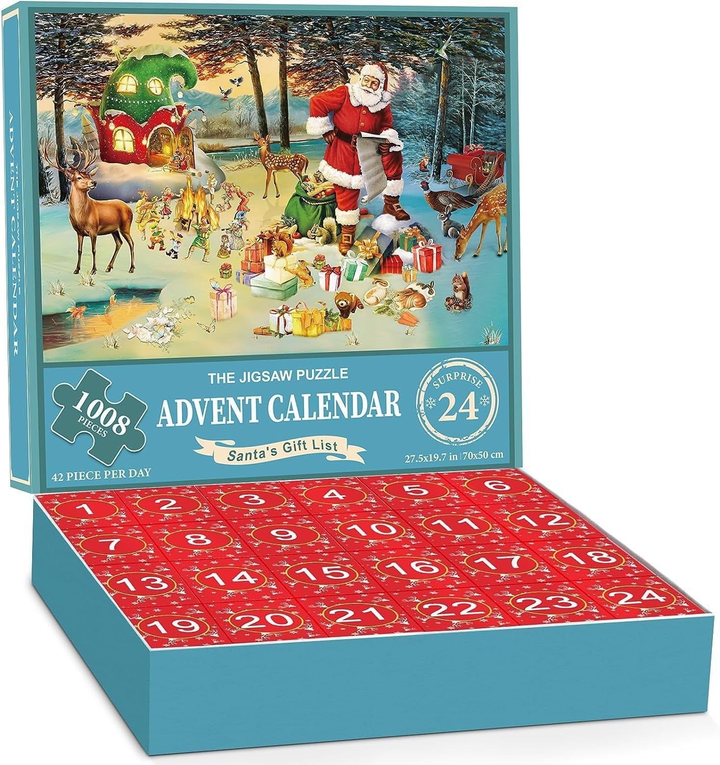 Christmas Advent Calendar Puzzle - 24 Days of Jigsaw Fun | Unique Holiday Countdown with Daily Puzzle Surprises