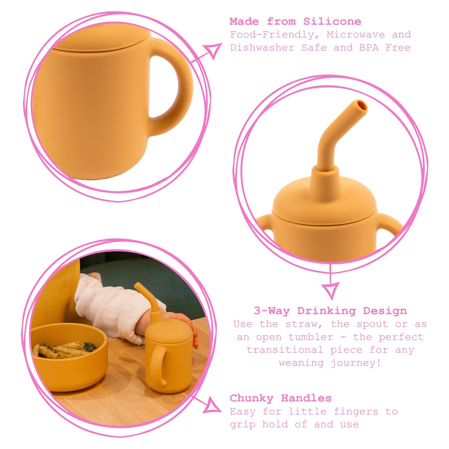 120ml Silicone Baby Sippy Cup