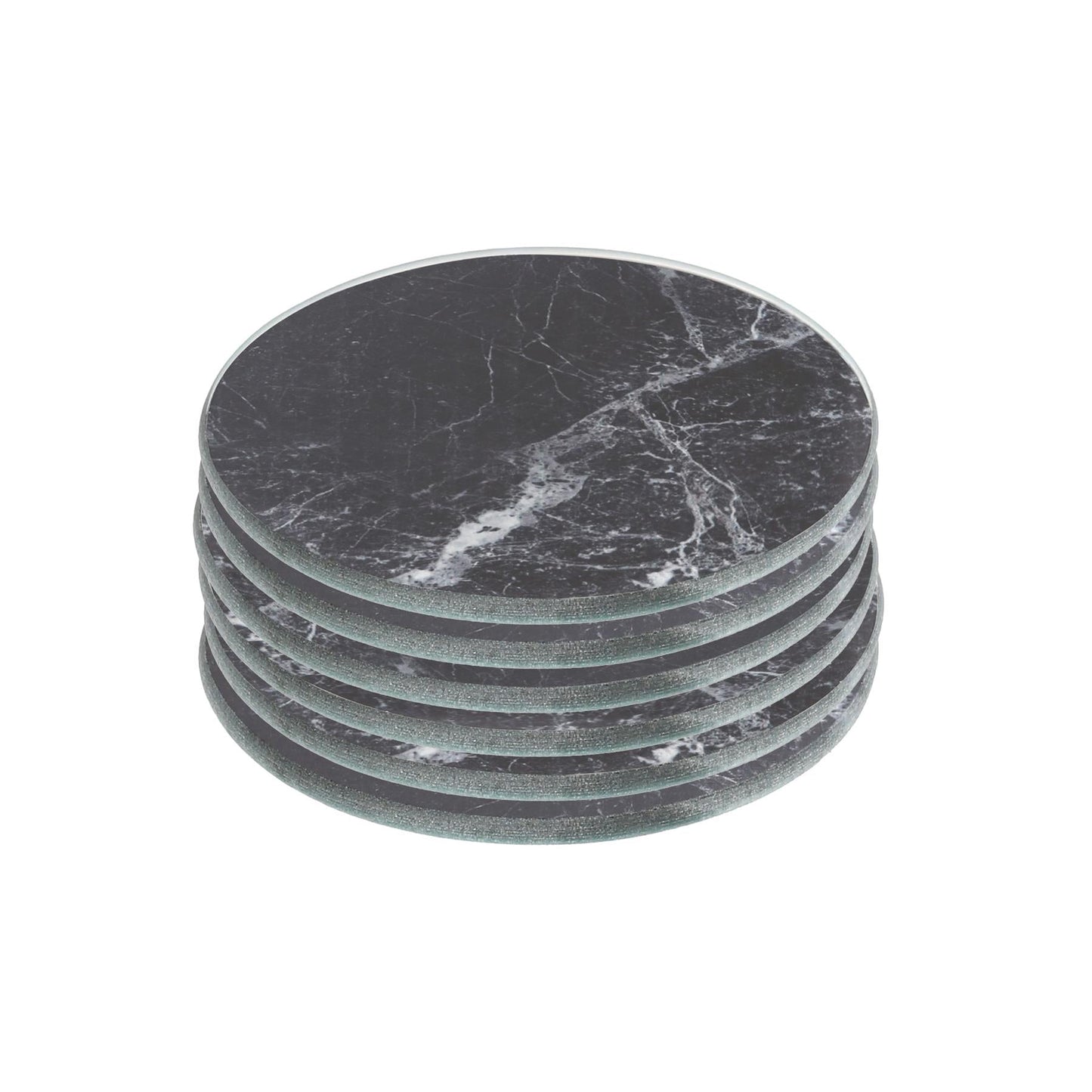 Round Glass Coasters - Marble - Pack of 6