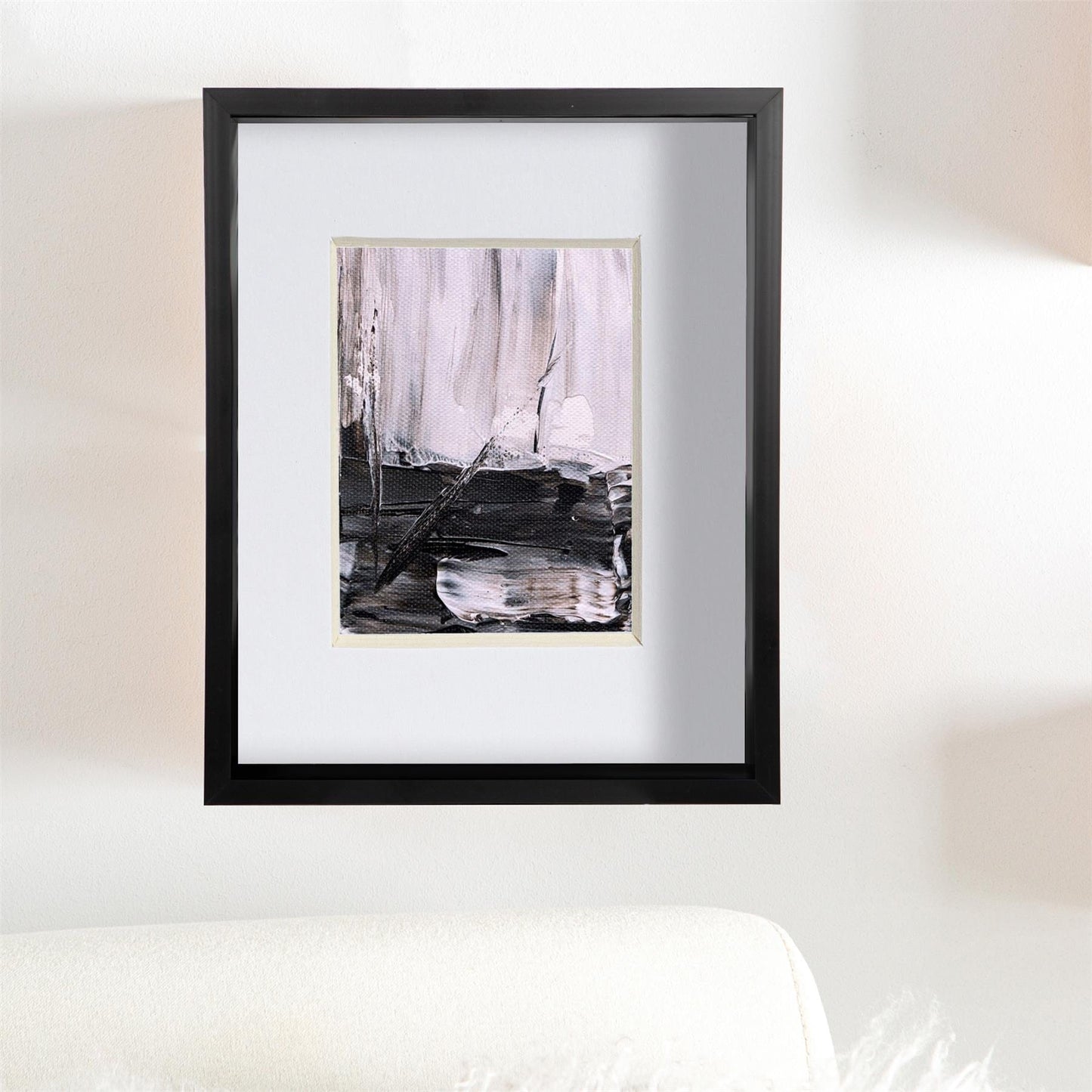 8" x 10" Black 3D Deep Box Photo Frame - with 4" x 6" Mount