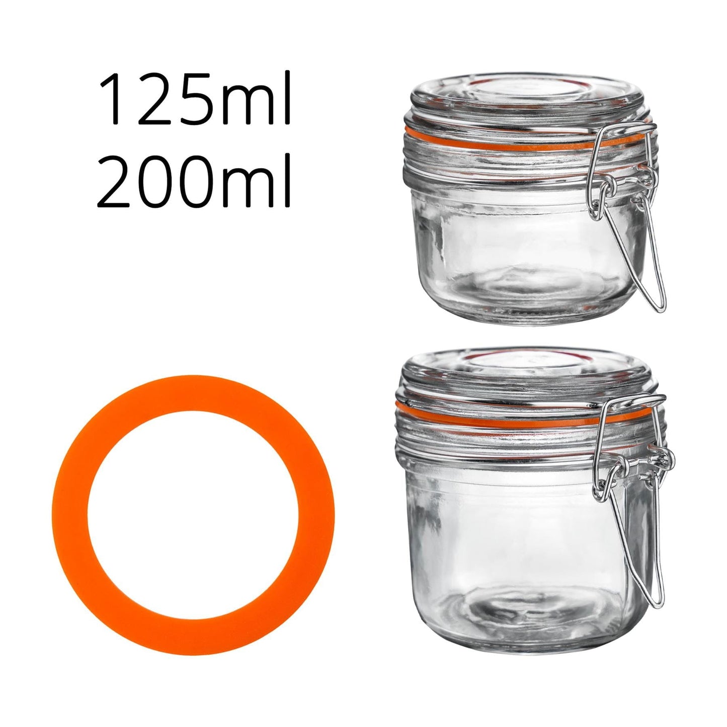 Medium Glass Storage Jar Seals - Pack of Six