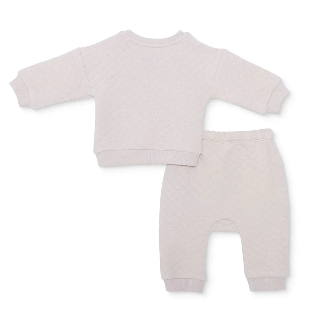 HelloBaby Unisex Sweatshirt- Bottom with Poppers Crew Neck Long Leg Long Sleeve - Beige