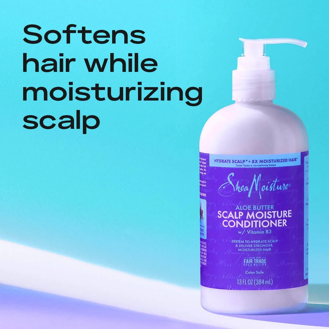 Shea Moisture Aloe Butter Scalp Moisture Conditioner 13 oz / 384 ml - For Dry Scalp & Hair Hydration