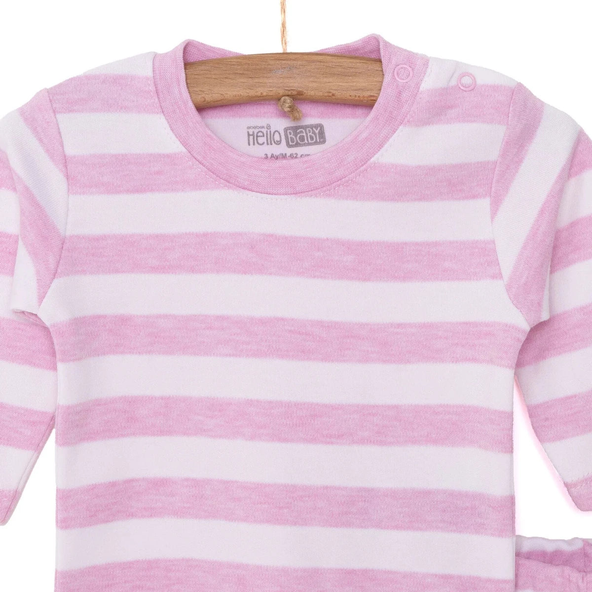 HelloBaby Unisex Sweatshirt-Footless Bottom - Light Pink