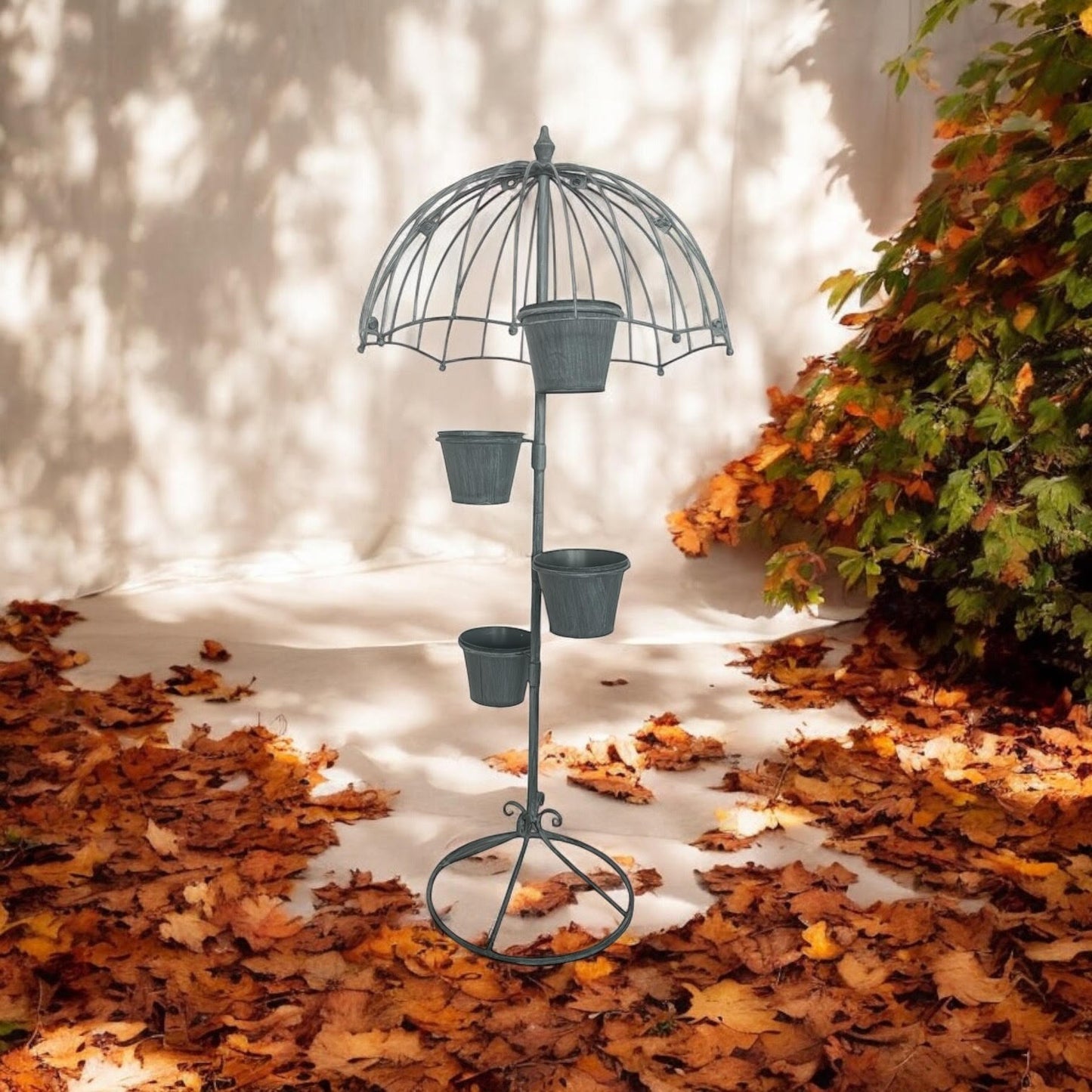 130CM GREY METAL GARDEN PLANTER