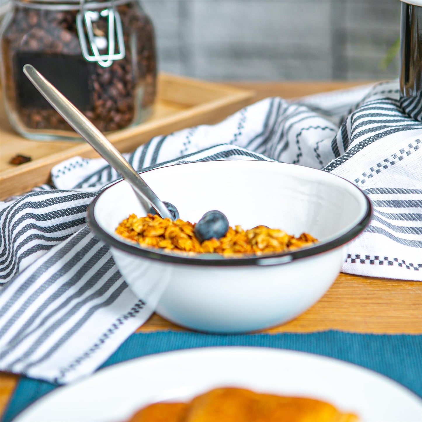 16cm White Enamel Bowls - Pack of Six