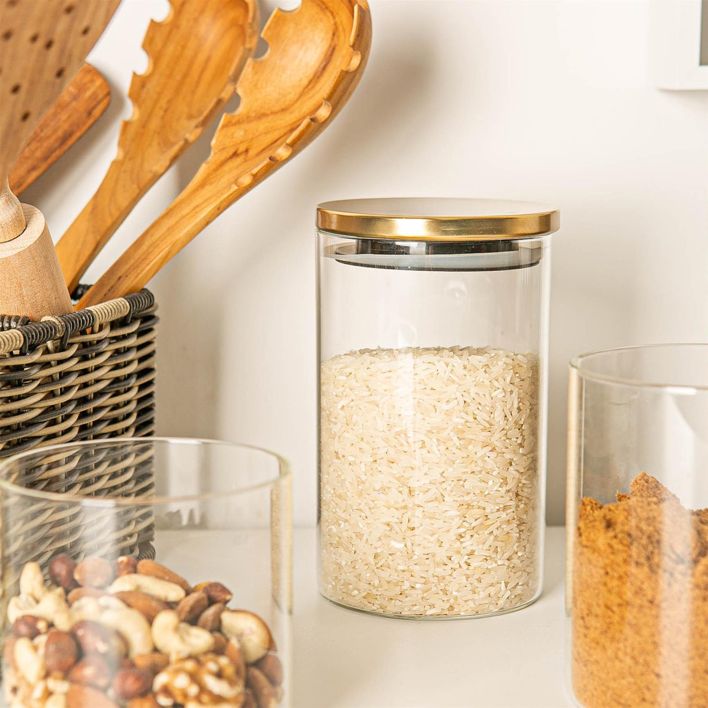 10cm Metallic Scandi Storage Jar Lid
