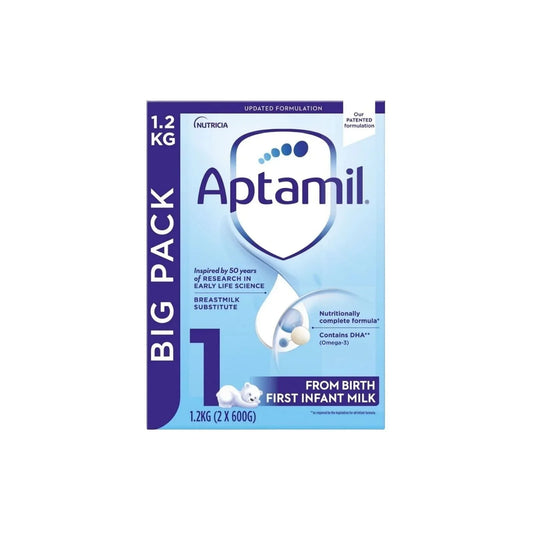 Aptamil 1 First Infant Milk Formula from Birth 1.2kg (2x600g)