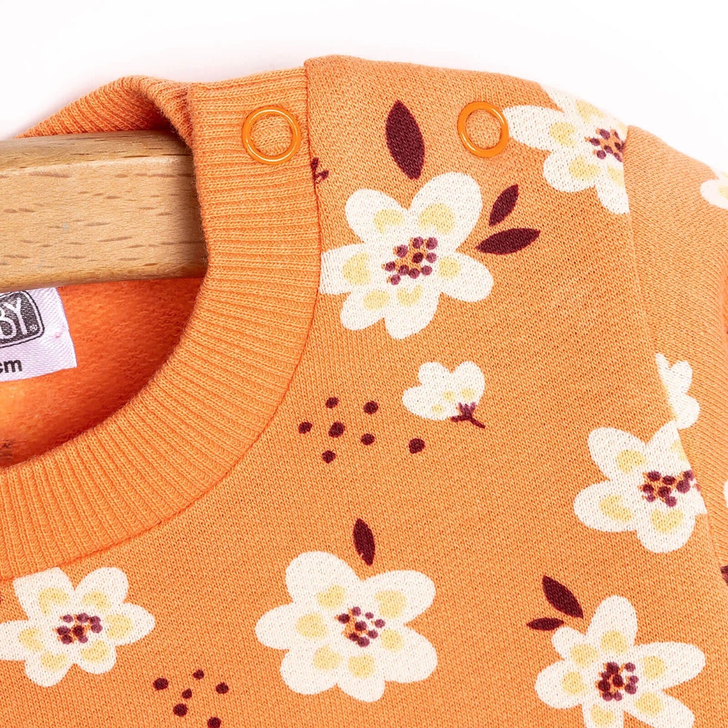 HelloBaby Baby Girl Basic Flower Printed Sweatshirt - Printed