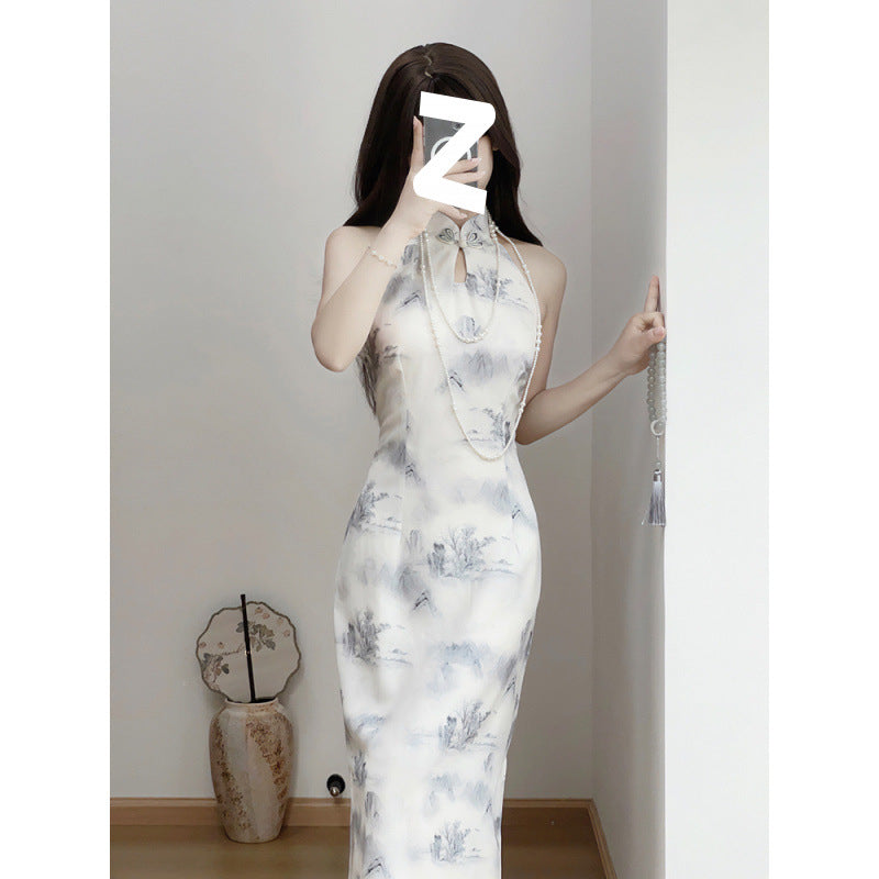 Stunning New Chinese Style Halter Neck Dress