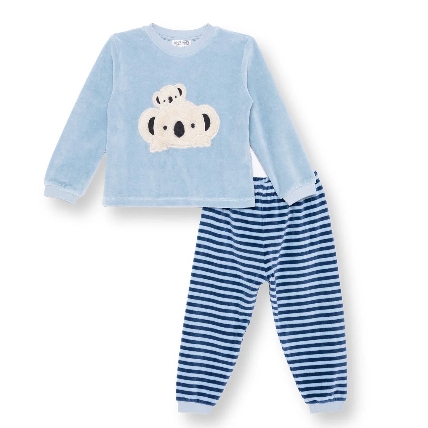 HelloBaby Velvet Pyjamas Set - Blue