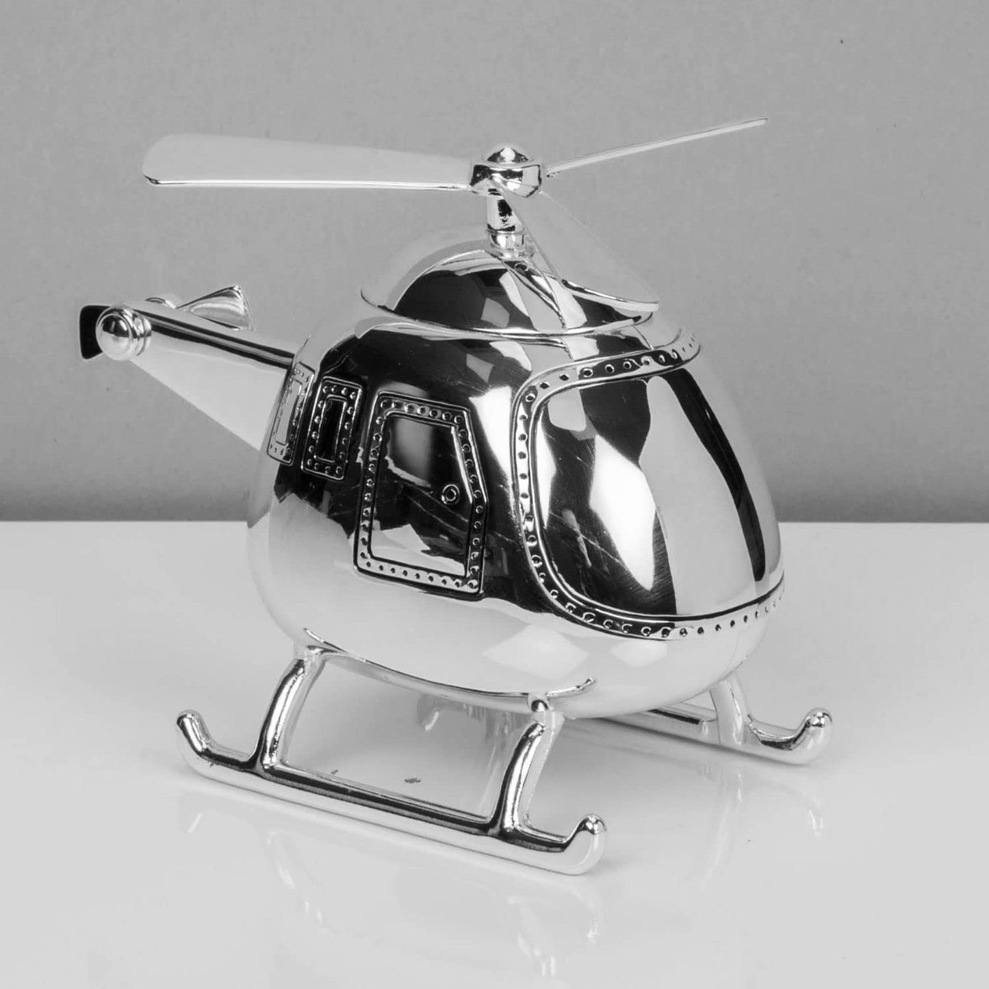 Juliana Bambino Silver Plated Money Box - Helicopter 208L