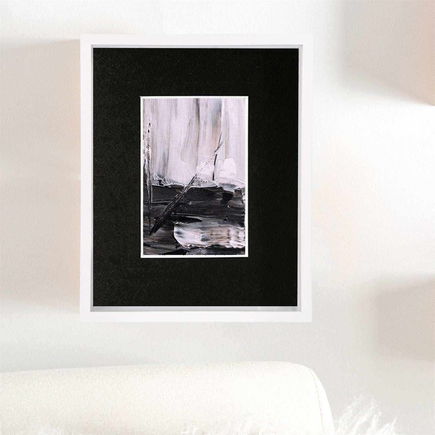 8" x 10" White 3D Deep Box Photo Frame - with 4" x 6" Mount