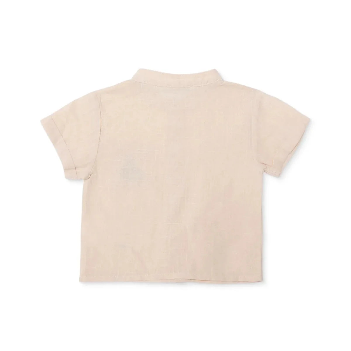 HelloBaby Boys Shirt Nautical Print Buttoned Little Sailor Mandarin Collar Long Sleeve - Beige