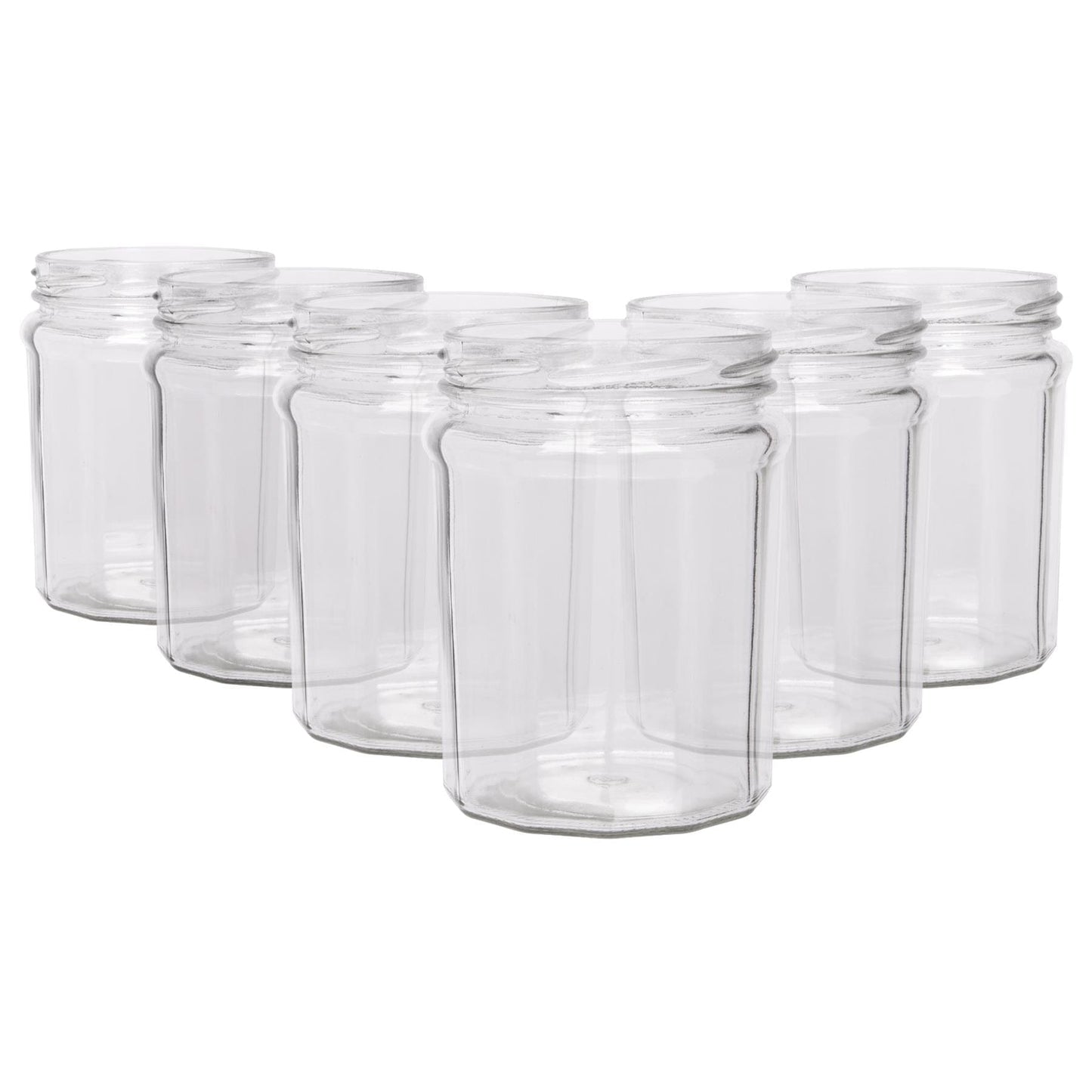 380ml Glass Jam Jars - Pack of 6