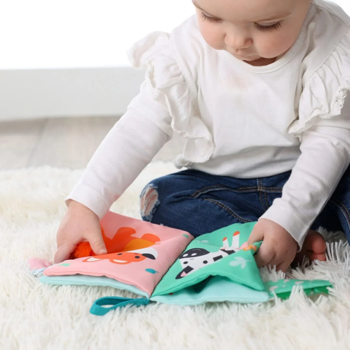 Tiny Talents Sensory Animal Tails Cloth Book