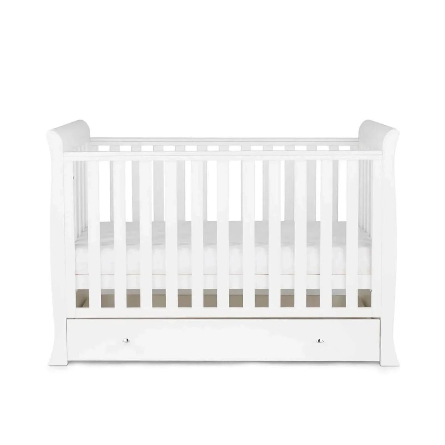 Ickle Bubba Snowdon Mini Cot Bed White - Without Mattress