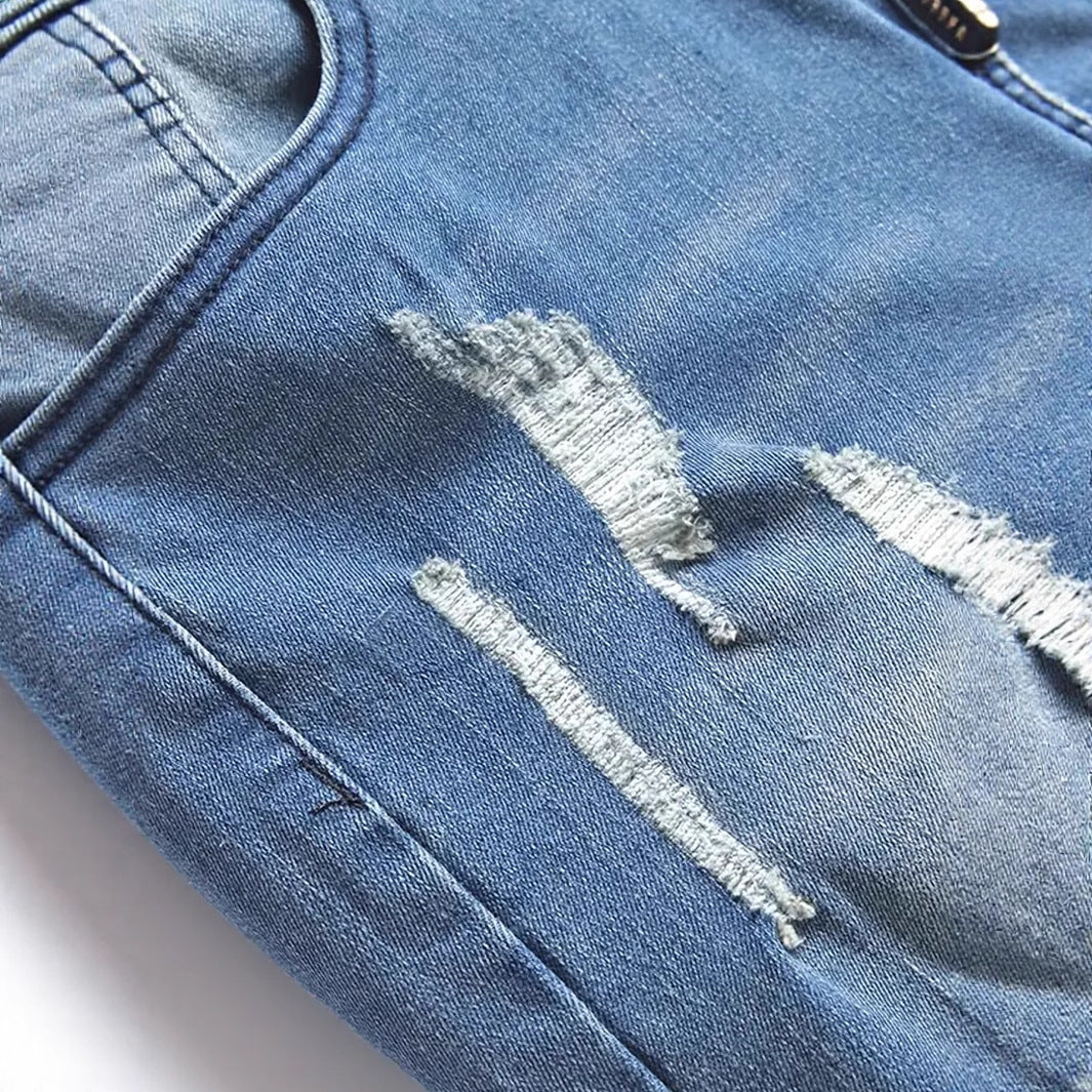 Men's Ripped Fashion Personality Street Trend Style Jeans