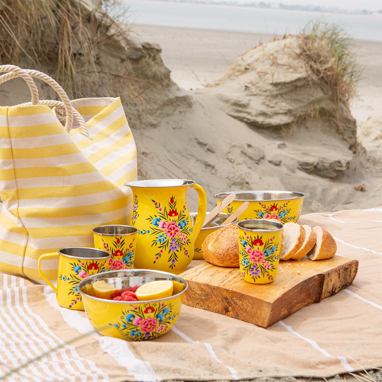 Pansy 18.5cm Stainless Steel Picnic Bowl