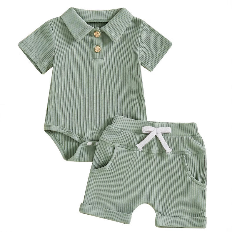 Boys' Short Sleeved Kazakhstan Suit